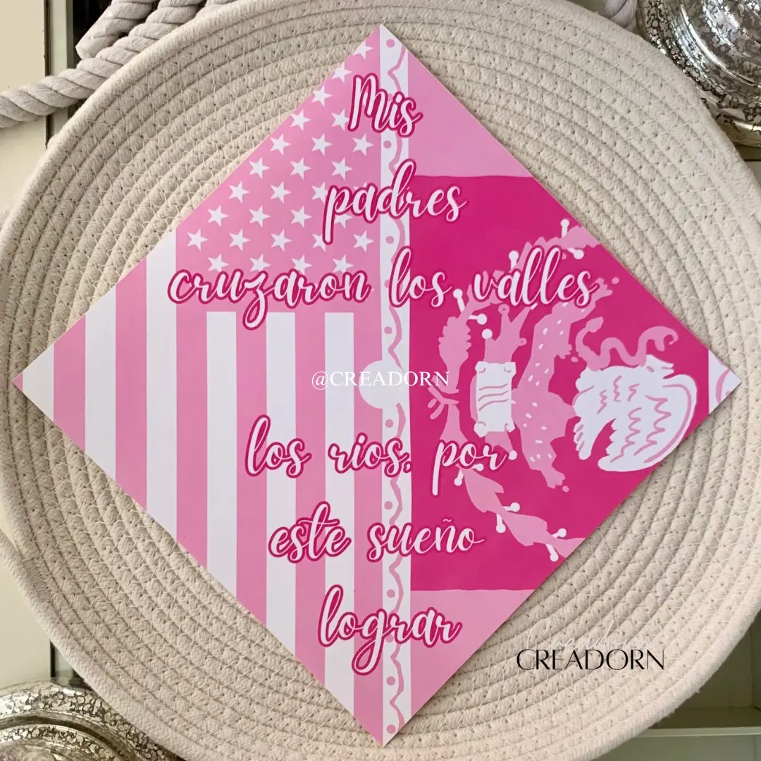 Mexican American Mexico USA Flag Hispanic Latino Design Graduation Cap Topper Caps