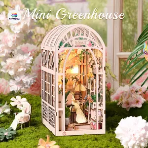 XYFMZOZ DIY Miniature Greenhouse Kit for Teens & Adults 14+ - LED Flower House - Artistic Craft & Collectible Gift - Single Set
