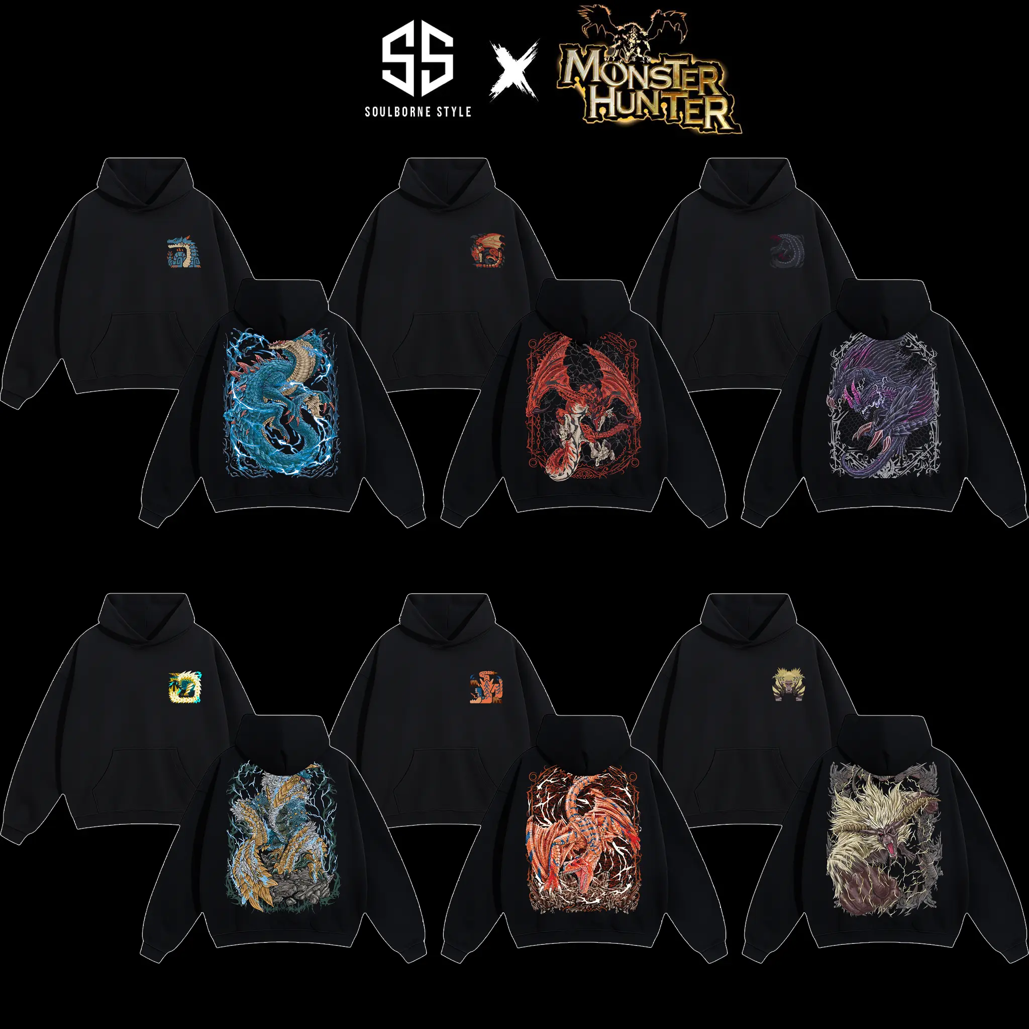 [Soulsborne Style Collection] Vintage Edition Monster Hunter Wilds Unisex Hoodie, Monster Hunter Hoodie, Action RPG Gaming Apparel, Game Shirt, Boy Merch, Gift For Him, Gift For Her, Trending Apparel Cotton Top Clothes Streetwear Breathable Fit