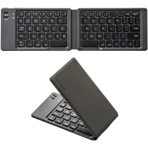 Foldable Bluetooth Keyboard, Rechargeable Wireless Folding Keypad, Portable & Slim, For Laptop, Desktop Computer, PC, iPad, iPhone, Tablet, Smartphone. Compatible With MacBook, Windows, Android, iOS