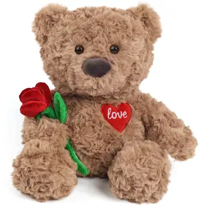 14'' | 1.6 Lbs Weighted Teddy Bear Plushies Toys, Lavender Microwavable Stuffed Animal for Cramps Pain Stress Relief, Heatable Coolable Bear Plush Toy for Birthday, Valentine's Day, Christmas