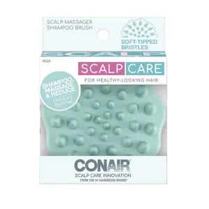 Conair Scalp Care Shampoo Scalp Massage Hair Brush, Green Conair LLC