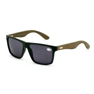 Men Genuine Bamboo Large Full Lens Sunglasses Reader Tinted Reading Glasses 145m