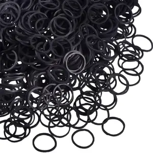 1000 pcs Mini Rubber Hair Bands 1/2 Soft Elastic Bands for Woman Hair Braids Ponytails & Beards Small Dreadlocks, Wedding Hairstyle and More(1.5 cm,Black)