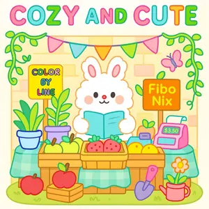 Cozy and Cute: A Relaxing Color by Line Coloring Book for Adults Stress Relief and Calm with Vivid Outlines