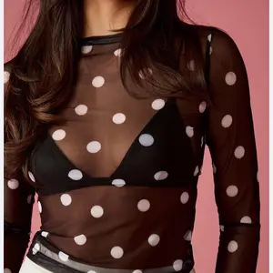 Blusa transparente De puntos