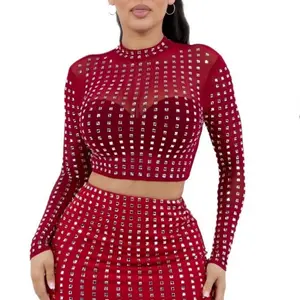 Women's Hana Crew Neck Long-Sleeve Fitted Blouse - Stylish Shirts for Casual Everyday Summer Wear