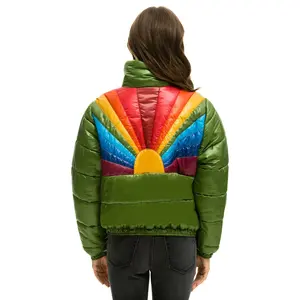 SUNBURST APRES PUFFER JACKET - GLOSSY GARDEN GREEN