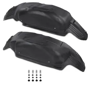 Rear Wheel Well Liner Cover Kit with Hardware, Black Durable Replacement Auto Parts for 2021-2024 Ford F150 Pickup Vehicle