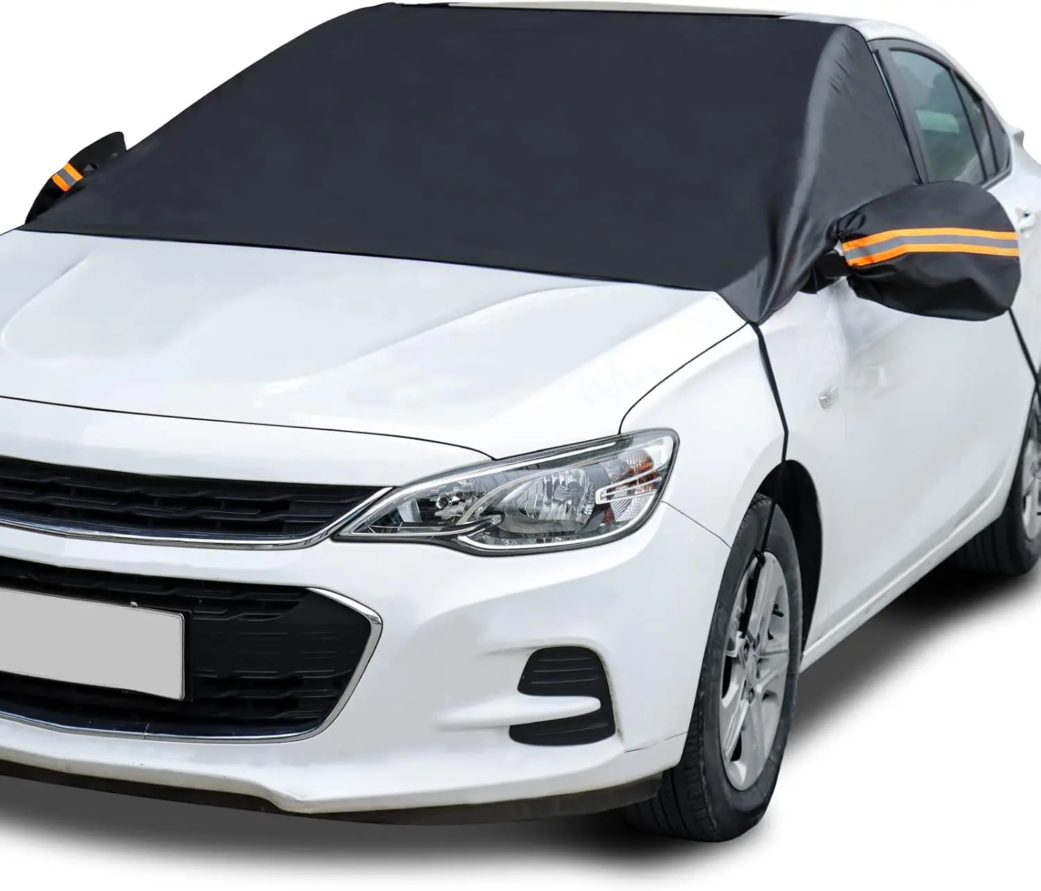AstroAI Windshield Cover for Ice and Snow, Frost Protector Car Snow Cover | Car Windshield Snow Cover With Anti-Theft Straps And 2 Mirror Covers, Durable Windproof UV Sun Shade For Cars, SUVs And Vans