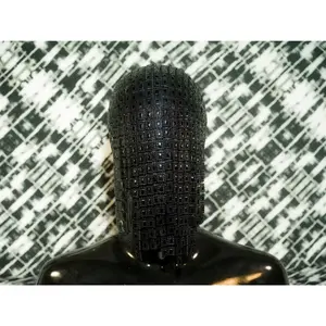The Gladiator - Black Couture Trim Mask