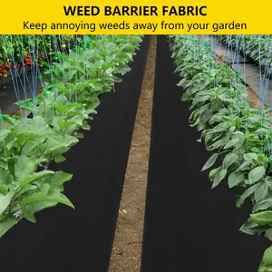 6 ft x300 ft Weed Barrier Landscape Fabric, Premium Non-Woven 1.8 oz Ground Cover Weed Block Gardening Mat,Superior Weed Control, for Erosion Control