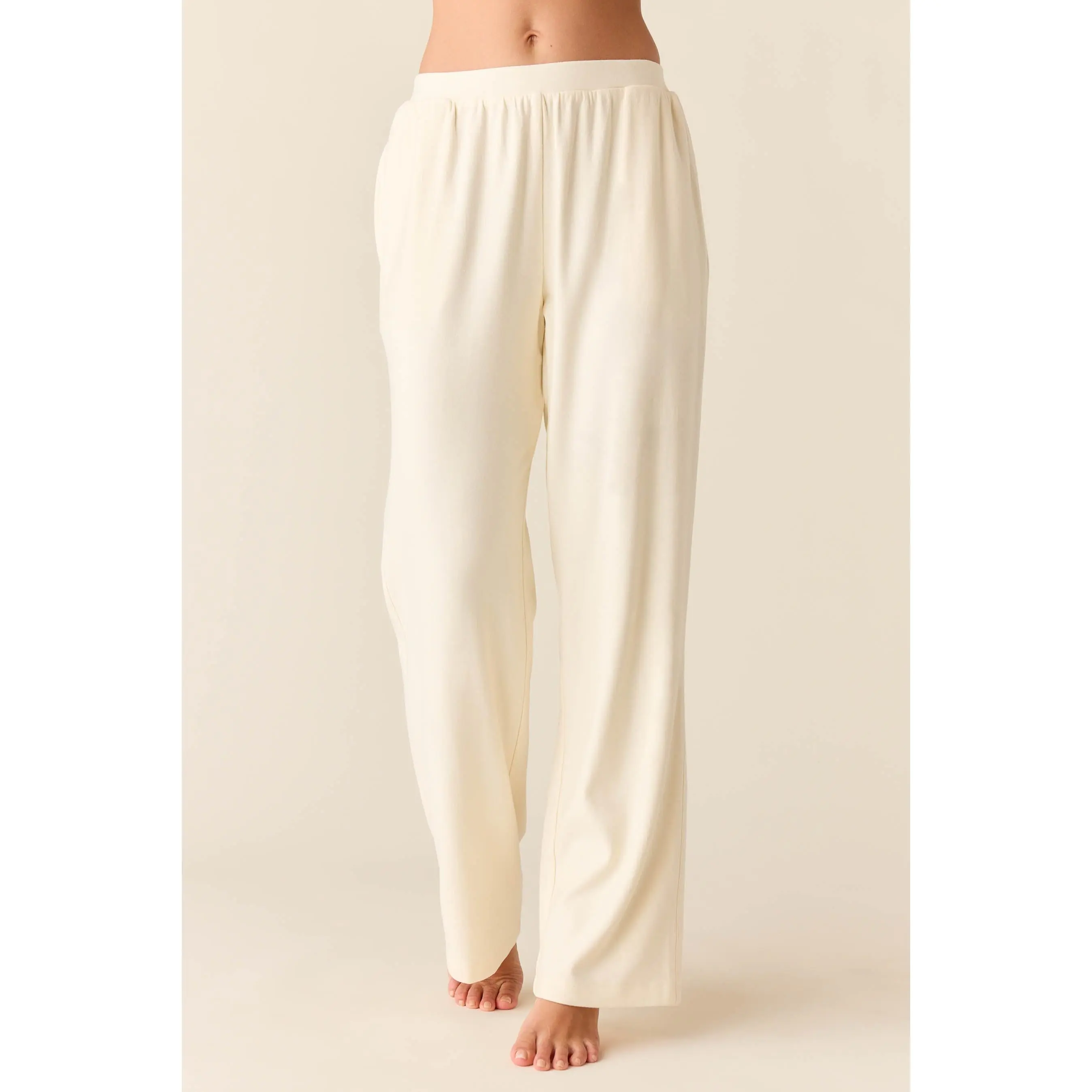 Sofia Cloud Fleece Wide Leg in Meringue