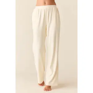 Sofia Cloud Fleece Wide Leg in Meringue