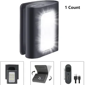 Clip-On Running Light, LED Waterproof Headlamp, USB Rechargeable Magnetic Flash Safety Indicator, Adjustable Modes, Night Running, Fishing, Emergency Use