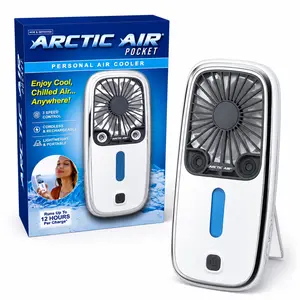 Arctic Air Pocket Hand Fan, Portable Air Cooler, Dual Cooling Jets, Rechargeable, 3 Speeds
