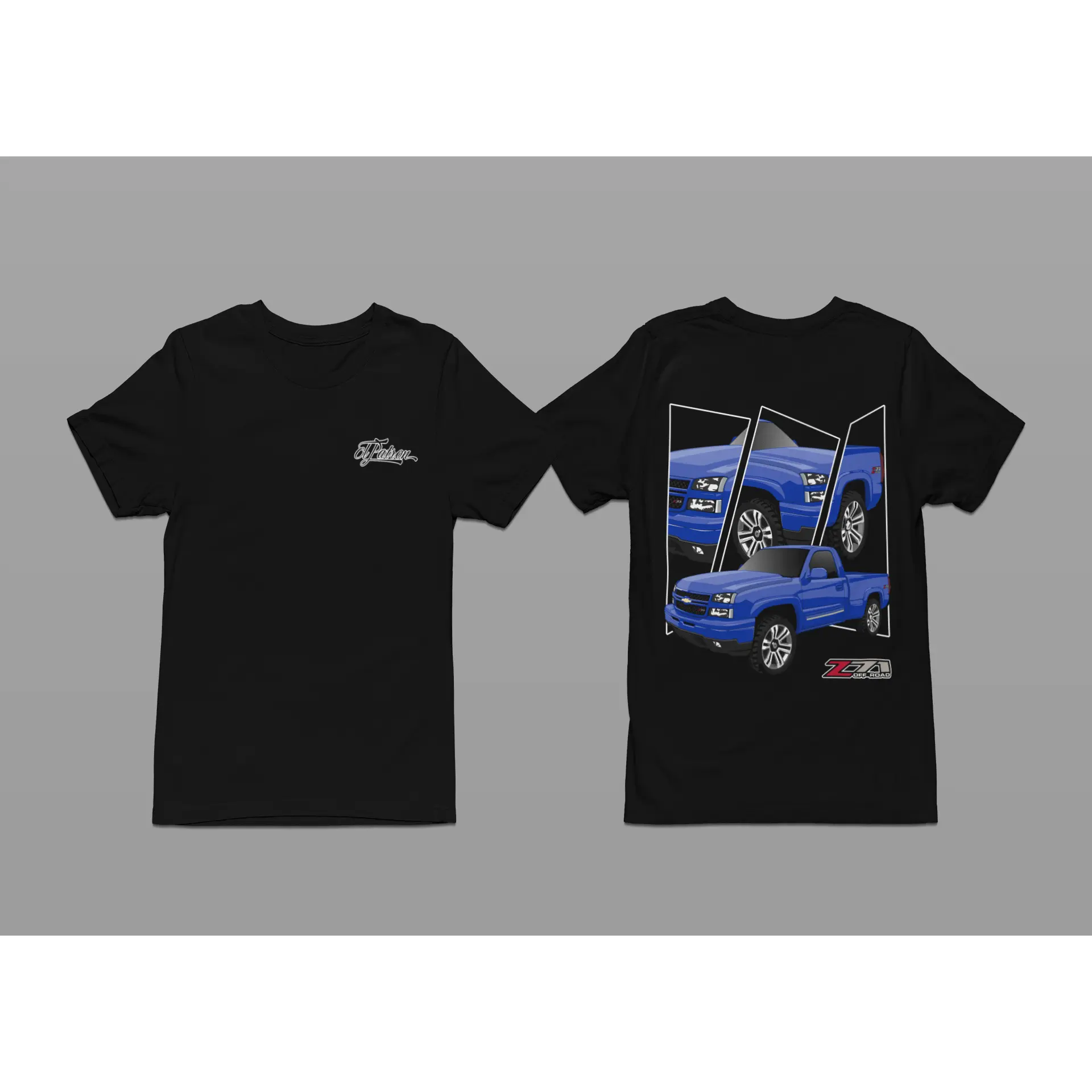 Blue Z71 T-shirt with Embroidered Logo in Front