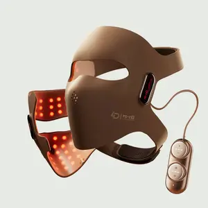 re-nu 4D Laser Light Therapy Mask - Anti-Aging LED Facial Mask with 4 Wavelengths of Deep-Penetrating Lasers 1064nm 940nm 850nm 660nm for Full Face Wrinkle Treatment