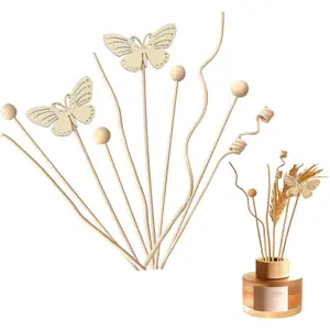 10Pack Handmade Rattan Reed Diffuser Replacement Refill Sticks for Fragrance Diffuser House Bedroom Office