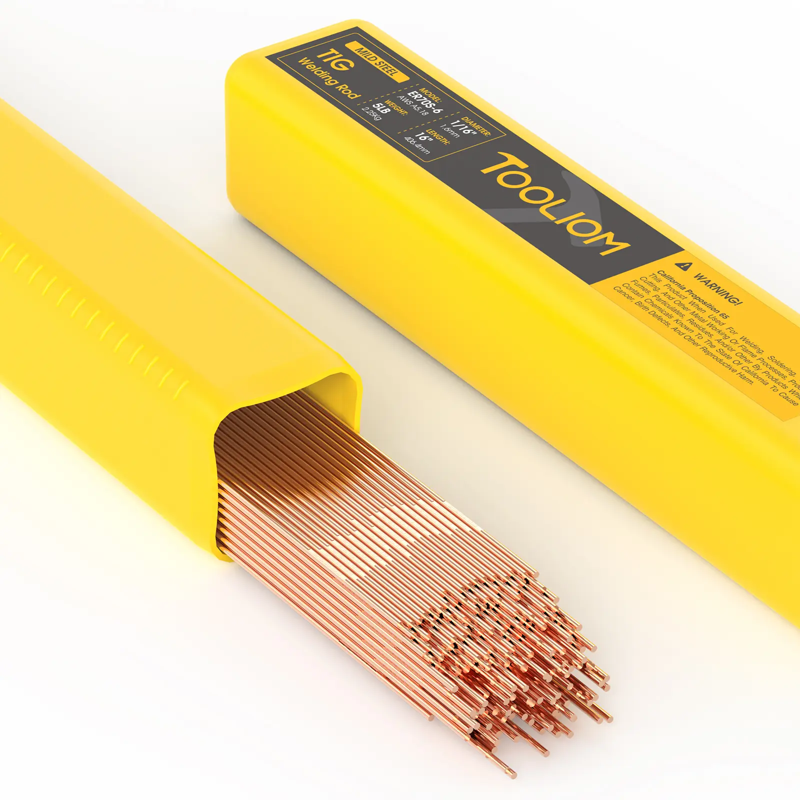 TOOLIOM ER70S-6 Mild Steel TIG Welding Rod Filler Rod - 1/16" 3/32" 1/8" x 16" 5LB Welding Wire