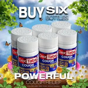 Robocough - DexTabs - 6 bottles - Weight: 4.00 Ounces