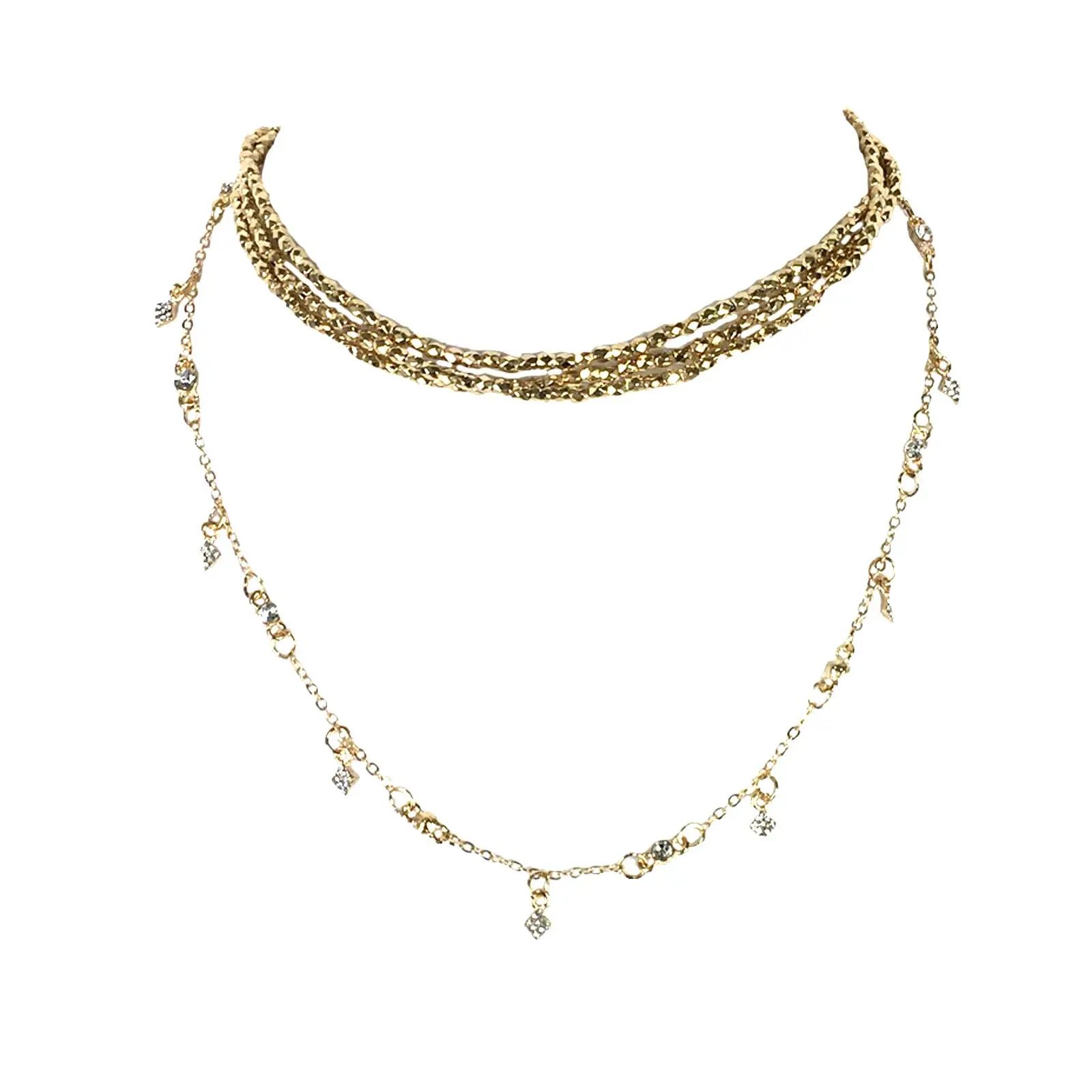 Kate Spade Alani Choker Necklace for Women, Multi-Layer Chain with Faceted Beads, Crystal Stones, and Sparkling Charms for Daily Wear, Shimmering Line, Adds Depth And Dimension, Elegant