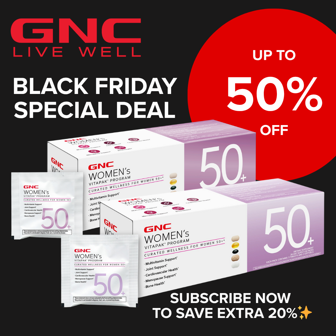 GNC 2-Pack Bundle: Women's 50+ Vitapak,60 day supply, 5-IN-1, Multivitamin, Over...