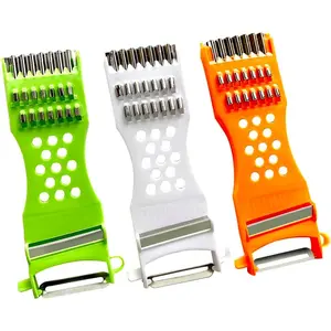3PCS 5 in 1 handheld Plastic Multifunction Kitchen Peeler Grater Slicer Tool for Vegetable Cucumber Potato Carrots Cheese Chef Gadgets Tools Fruit Shredder Carving Kit