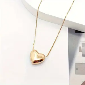 A simple yet elegant adjustable heart pendant necklace is a stylish accessory for women, perfect for everyday wear and a gift! jewelry