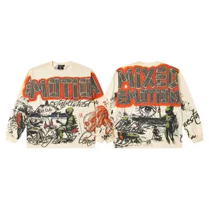 Mixed Emotion Rhinestone Zip Up Sweatshirt