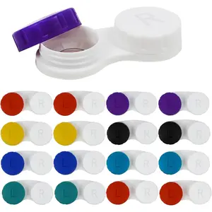 16 Pack Contact Lens Case Box, Mini Contact Lens Case, Colorful Bulk Box Holder Container