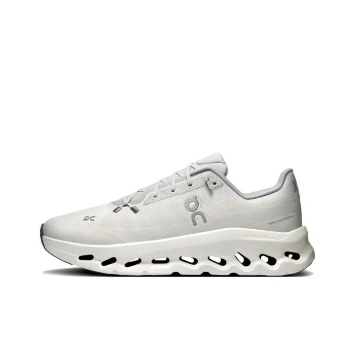Unisex Breathable Knit Mesh Running Sneakers, Brand New Sealed with Original Shoe Box, Off White Hollow Cushion Athletic Trainers, Lightweight Non Slip Road Jogging Sport Footwear
