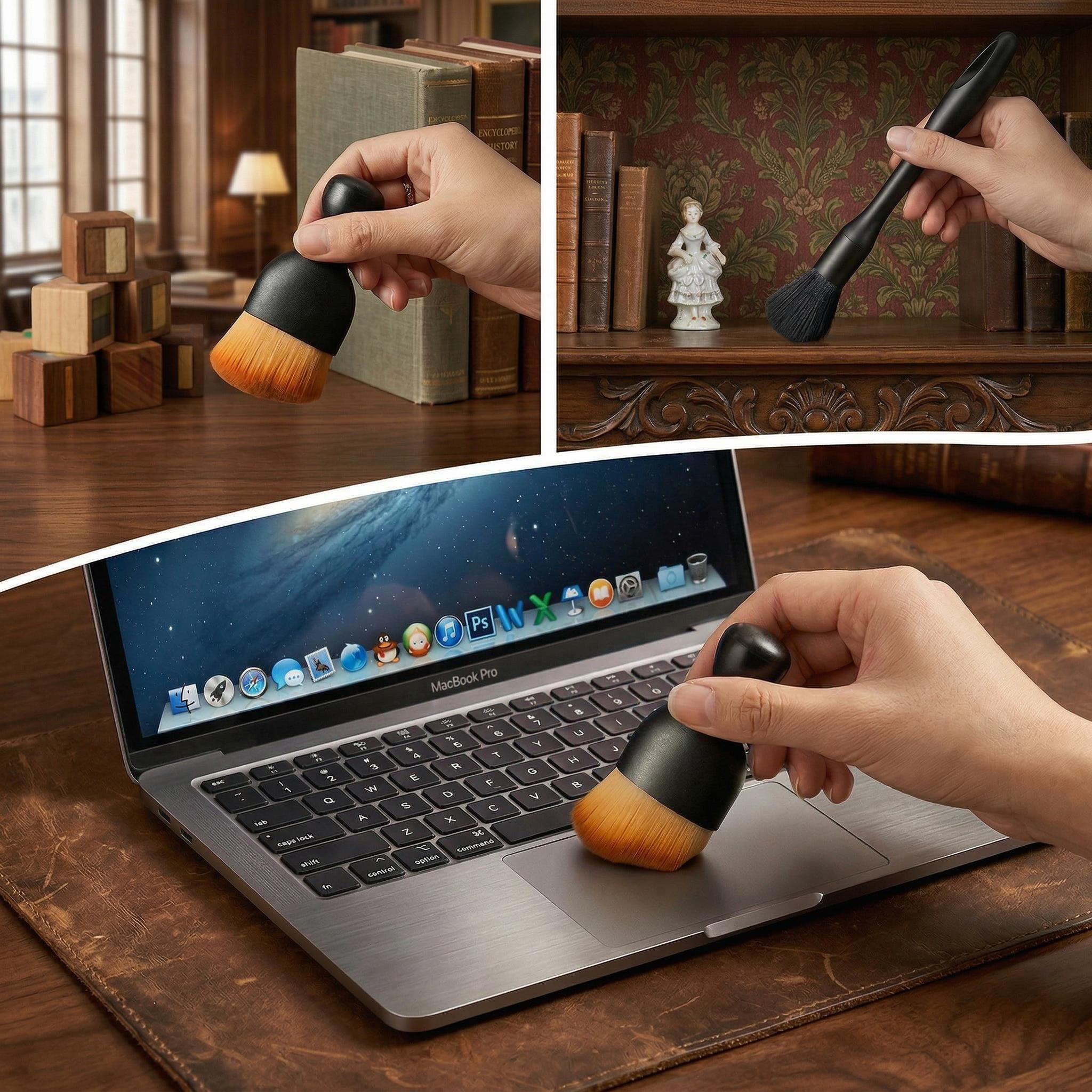 4Pcs Car Detailing Brush Set, Soft Brushes for Auto Interior Dust Cleaning, Portable Car Detailing Kit