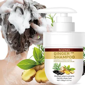Rozino Ginger 3-In-1 Herbal Shampoo 100g, Contains Ginger, Cypress Leaf, Rehmannia, Gentle Cleansing, Strengthen Roots, Anti-Dandruff, Daily Use