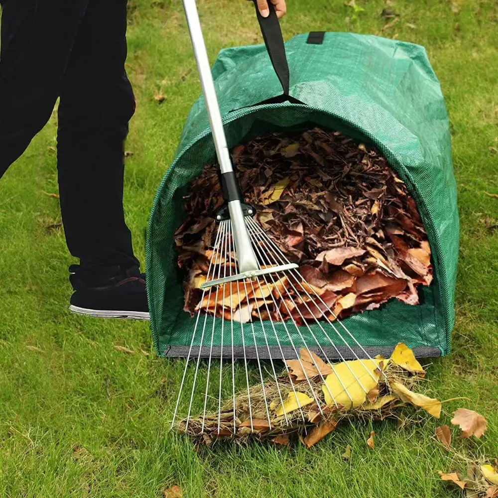 53 Gallon Leaf Collector Dustpan Style Yard Waste Bags Reusable Collapsible Lawn & Leaf Bag for Lawn Yard LeavesShrub Grass Yard Cleanup