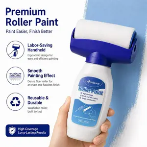 Water-Based Latex Paint 500g Large Roller for Interior Wall Repair and Refinishing – Household DIY Home Improvement