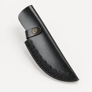Custom Handmade Cow Leather Fixed Blade Utility Knife Sheath – Premium Genuine Leather EDC Cover