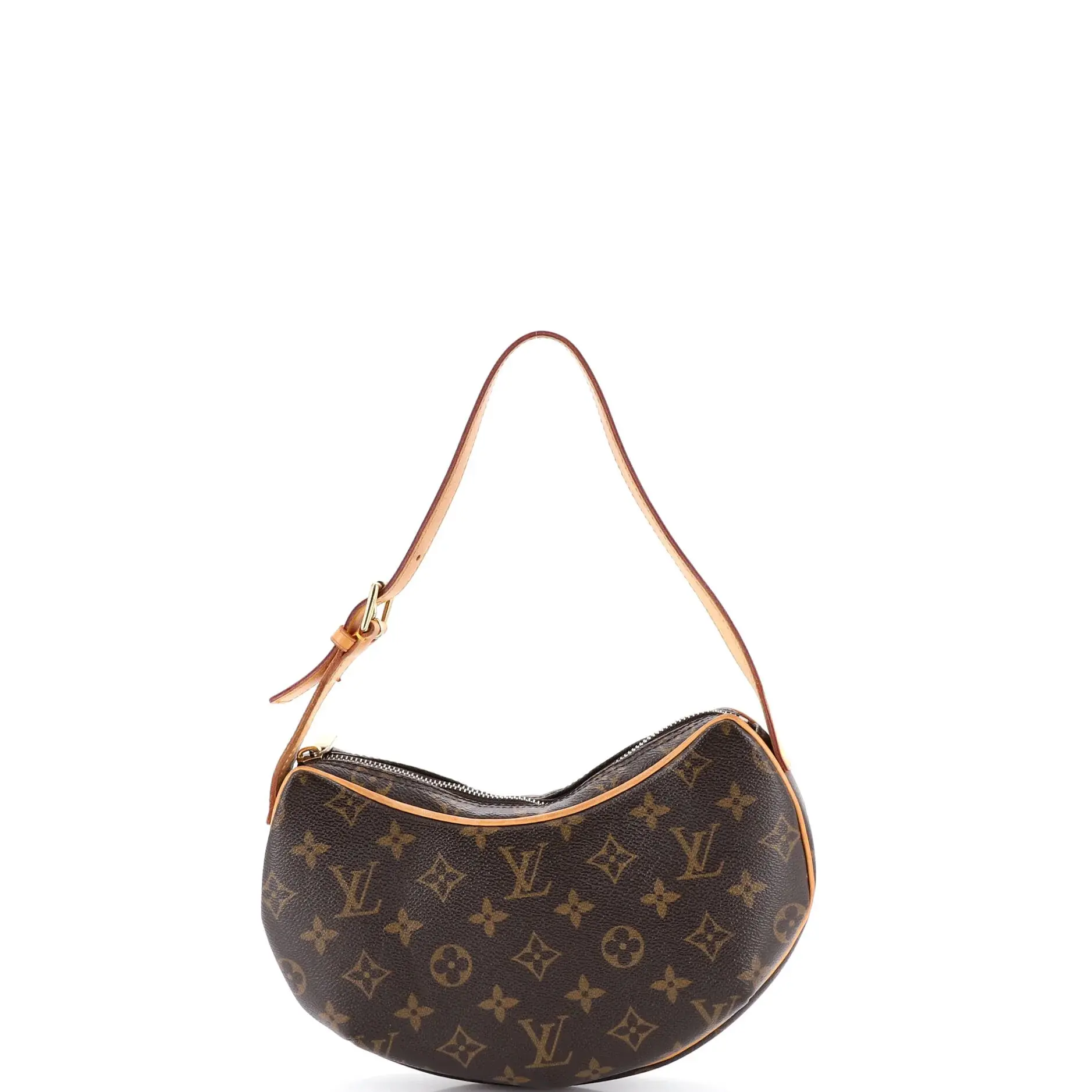 Pre-owned Louis Vuitton Canvas Coated Shoulder Bags Croissant Handbag Monogram Canvas PM by Rebag