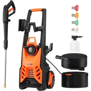 VEVOR Electric Pressure Washer, Max 4500 PSI 3.2 GPM, High-Power Cleaner with Foam Cannon 4 Nozzles for Driveways, Cars, Fences, Patios, Home CleaningVEVOR Super Brand Day