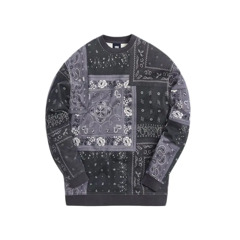 Kith Deconstructed Bandana Crewneck Black (men) by StockX