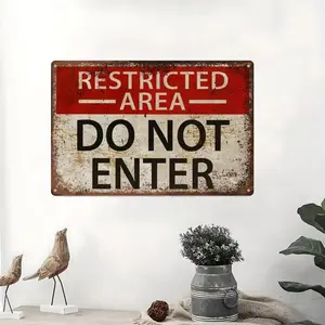 Vintage Don't Enter Sign, Rustproof Metal Sign, Wall Metal Plaque, Retro Wall Decor, Wall Art for Home Living Room Bedroom Office