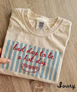 Funny American Hot Dog Comfort Colors July 4th Tee Glizz Shirt Hot Dog Lovers Shirt for Baseball Season USA Glizzy Sweatshirt Patriotic Gift