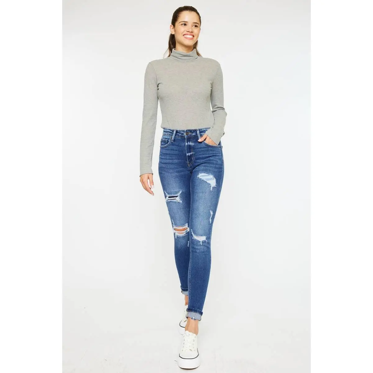 Kancan High Rise Ankle Skinny Jeans