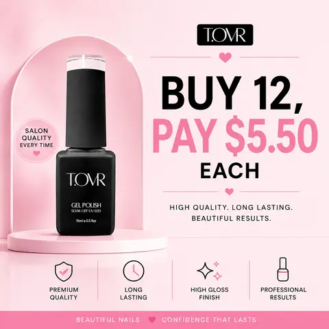 TAKE OVER NAIL & LASH SUPPLIES HEMA-Free UV-LED Cosmetic Gel Polish, 15ml Bottle for Adult Nail Care & Manicure, Soak Off Method Vibrant Hue (Shades 101-200)