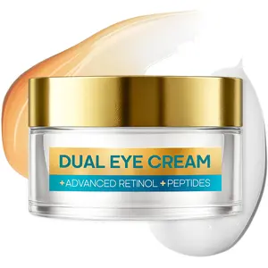 Elvira Dual Eye Cream with Retinol and Peptide Complex,Smooth Fine Lines, Skin Moisturizer, Deep Hydrating Skincare, 0.68 OZ