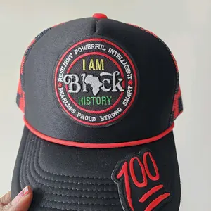 I Am Black History Statement Trucker Cap Limited Drop Resilient Powerful Intelligent Fearless Proud Strong Smart