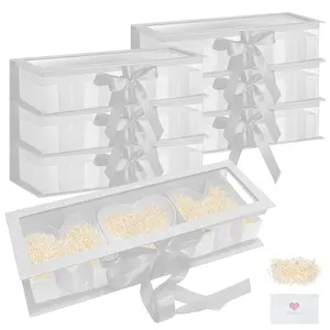 Mother's Day Flower Mom Boxes, Empty Letter Shaped Gift Boxes, Floral Treat Chocolate Strawberry Packaging, DIY Craft (////gold)