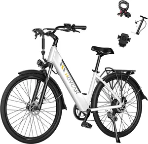 V80 Electric Bike, 1000W Motor 28MPH Ebike, 48V 13Ah Removeable Battery, 26'' City Cruiser Adult Electric Bicycles up to 70 Miles, 7-Speed Dual Disc Brake, Mountain E Bike for Commuting