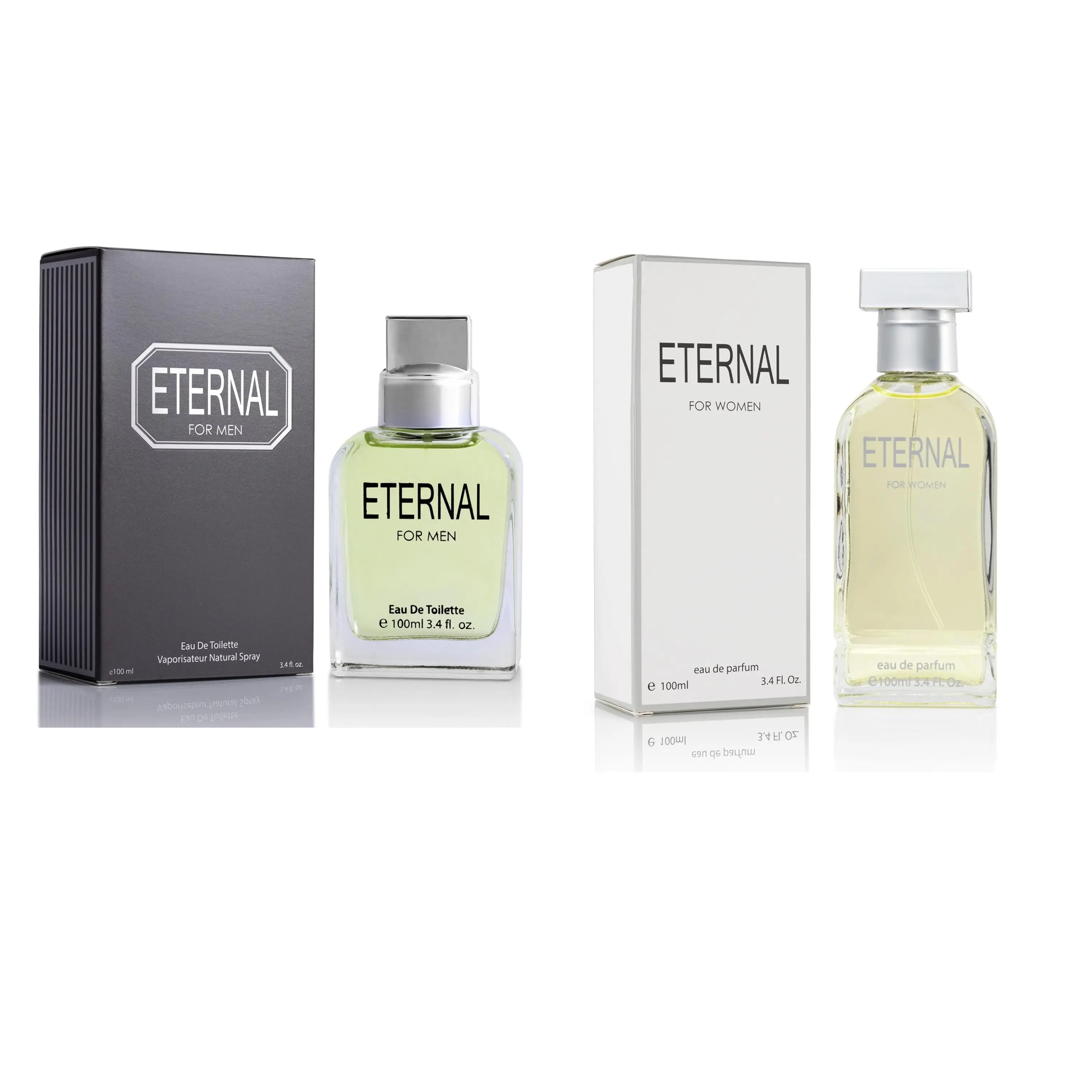 Eternal Cologne & Perfume Set - 3.4oz Each - His & Hers - Fragrance Set