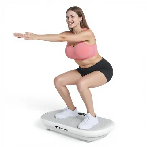 MERACH Unisex Vibration Shake Plate, 200W Plate Vibration Trainer with ABS Anti-Slip Surface & Anti-Slip Suction Cup Base, 440lbs Capacity, Bluetooth Remote, 4 Workout Modes (Automatic Included), Home Gym Equipment for Deeper Muscle Activation